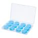 Silicone earplugs reusable earplugs waterproof earplugs with noise suppression for sleeping swimming 6 couples blue