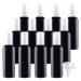 ZEOABSY 12 Pieces 100 ml Black Lotion Bottles with White Pump 100ml Empty PET Plastic Lotion Pump Bottle Cosmetic Gel Travel Container for Cosmetic Make up Cleaning + 2 x Funnel Black 100ml