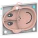 Matchstick Monkey Baby Weaning Section Plate - 3 Split Anti-Slip Silicone Plate for 12+ Months - Dusty Pink - Buy Online on GoSupps.com