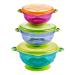 Xrten Set of 3 Baby Suction Cup Bowl with Lid Non-Slip Bowl Set for Babies and Toddlers