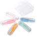 5-part mini travel contact lens set made of plastic for inserting and removing contact lenses tool cases (onset/remover + tweezers with soft tip) (color-i)