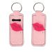Dajingkj 2-Pack Polyester Lipstick Cases with Metal Ring for Lip Balm Lipsticks S