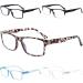 Henotin 5-Pack Reading Glasses Blue Light Blocking,Spring Hinge Readers for Women Men,Anti Glare UV Ray Filter Eyeglasses Multicoloured 3.5 Diopters