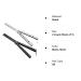Stainless Steel Butterfly Combs - 2pc Set for Outdoor Hair Styling (Black/Silver) - Buy Online on GoSupps.com