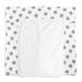 Puckdaddy wrap support Freya-77x75 cm diaper pad made of 100% cotton according to Oeko-Tex star pattern in white turning support for winding checks with removable frote movement gray stars