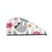 Cute Cartoon Sloth Microfiber Hair Towel Soft Super Absorbent Hair Towel Wrap for Women Coral Velvet Quick Dry Hair Cap for Long Curly and Thick Hair