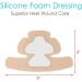 Silicone Heel Foam Bandages - Waterproof Absorbent Dressings for Cracked Heels Ankle & Elbow Protection | Pack of 4 (5 x 8 inches - Buy Online on GoSupps.com