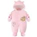 Baby Rompers with Booties Hat Boys Girls Cotton Jumpsuit Infant Winter Outfits Set 9-12 Months 9-12 Months L