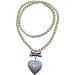 Oralgos Vintage Heart Loop Necklace - Fashionable Collarbone Chain & Pearl Choker | Statement Jewelry for Every Occasion - Buy Online on GoSupps.com