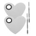 PACKOVE 2 Ensembles Palette de M lange Inoxydable de Anneaux Spatule pour Coloration Ongles Outil Professionnel de Beaut pour Salon et Usage Personnel