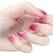 24pcs / set ovale court faux ongles pour femmes d grad couleur faux ongles couverture compl te salon maison manucure ongles art conseils avec de la colle Pink