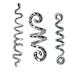 6 pieces of hair accessories hair coil hair coils for dreadlocks and braids dreadlock accessories serpentine metal hair clips lichen hair accessories silver