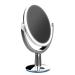 FVLFIL Biomax Superstar Oval Shaped Dual-Sided Lighted Makeup Mirror  1X/5X Magnifying Vanity Makeup Mirror  360 Degree Rotating Adjustable Brightness Mirror  Brushed Nickel