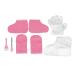 Doublures de Pieds et de Mains en Cire Flanelle Rose paraffine Garder au Chaud Gants jetables Mitaines de Cire Ensemble de Pieds
