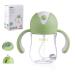 FDBTL Baby Soft Spout Sippy Cups  Learner Cup with Removable Handles  Leak-Proof  Spill-Proof  A Straw Brush  Break-Proof Cups for Toddlers Infant (Green 9oz)