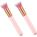OHPHCALL 2pcs Cosmetics Brush Makeup Brishes Blush Brush Fine Bristles Highlighter Brush Makeup Brushs Wooden - Buy Online on GoSupps.com