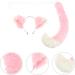 Animal Costume Accessories Plush Fox Ear Headband and Tail Set Christmas Party Costume Accessories Xmas Party Favors Photo Props for Kids Children Adult Pink White - Buy Online on GoSupps.com
