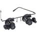 20X Headband Magnifier with 2Led Light Head-Mounted Handsfree Reading Magnifying Glasses Jeweler Magnifying Glass - Buy Online on GoSupps.com
