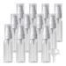 ZEOABSY 12 Pieces 30 ml Transparent Lotion Bottles with White Pump 30ml Empty PET Plastic Lotion Pump Bottle Cosmetic Gel Travel Container for Cosmetic Make up Cleaning + 2 x Funnel Transparent 30ml
