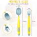 Vicloon Baby Utensils Spoon Fork Set 4pcs - Easy Grip Toddler Cutlery Feeding Set in Pink-Yellow Powder-blue - Buy Online on GoSupps.com