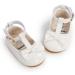 Baby Anti-Slip First Walking Shoes | Soft Sole Toddler Sneakers for 6-12 Months | Infant PU Leather Prewalkers with Sock | White - Size 14 - Buy Online on GoSupps.com