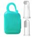 Minkissy finger toothbrush set gum massager toddler brush finger teeth dialect children's toothbrush baby toddler finger toothbrushes carrying bag portable 3 sets