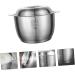 Milisten 3 Pcs Lard Can Stainless Steel Containers Pasta Containers Kitchen Supply Grease Storage Can Sauce Pot Grease Container Fruit Strainer Steam 304 Stainless Steel Chocolate - Buy Online on GoSupps.com