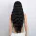 D but Lace Front Wig 75 cm - Super Long 5% Brazilian Hair & 95% Heat-Resistant Synthetic - Natural Black - Buy Online on GoSupps.com