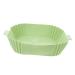 Cabilock Air Fryer Pan Air Fryer Silicone Liner Non-Stick Silicone Pot Reusable Square Cooking Pot Green 24X19.5X5CM