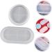 NUOBESTY 2pcs Storage Tray Mold Silicone Molds Resin Trinket Plate Mold Crystal Drip Mold Flat Accessories White 10X19.5CM - Buy Online on GoSupps.com