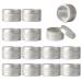 Zeoabsy 50 pieces 20ml silver empty aluminum socket aluminum round st lp deck doses doses aluminum box tin cans with viewing window cream cans for DIY ointments candle cosmetics shaving soap