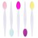 Naapesi 5 pieces silicone peeling lip brush silicone lip brush double page soft lip brush lip brush tool silicone peeling nasal brush for gentle cleaning of skin and lips