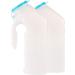 Male Urinal with Glow-in-The-Dark Lid - Set of 2 32 Oz Bottles for Hospitals Emergencies and Travel