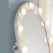LUXFURNI Vanity Mirror with Lights - LED Makeup Mirror with Smart Touch Control, Dimmable 3 Color Modes, 90 Rotation - White 17.5Wx23.8L (Arciform) - Buy Online on GoSupps.com
