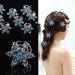 canjoyn 20 Pcs Snowflake Spin Hair Pins Swirl Hair Twists Coils Hair Clips Wedding Bridal Gem Rhinestone Metal Spiral Twist Bun Hair Pins Hair Accessories Jewel Hair Pin (Blue)