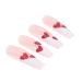 Brishow Pink Artificial Long Press-On Nails with Red Hearts - 24 Piece Ballerina Acrylic Fake Nails for Women & Girls - Buy Online on GoSupps.com