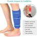 Adjustable Neoprene Calf Support Bandage - Compression for Muscle Fiber Tear & Pain Relief - Blue - Buy Online on GoSupps.com