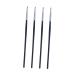 Baluue 4pcs Fine Eyeliner Brush Eye Shadow Travel Lipstick Brush Makeup Black Fiber