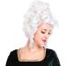 Women's Renaissance Marie Antoinette Wig Medieval 18th Century Colonial Curly Wave Hair Halloween Party Cosplay Accessories (White) - Buy Online on GoSupps.com