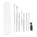 FRCOLOR 1 Set Ear Spoon Set of 8 Stainless Steel Ear Spoons Ear Scraper Cleaning Tools Ear Wax Scraper Ear Pick Cleaner Kit Ear Wax Spoon Ear Cleaning Kit Ear Cleaner Kit Delicate Supplies Silver 12X0.8CM