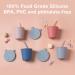 Haakaa Jolly Hippo Baby Straw Cup - Food Grade Silicone Sippy Cup for Infant 6+ Months | BPA Free Training Cup for Toddlers - Bluestone - Buy Online on GoSupps.com