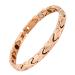 Magnetic hard band for men rose gold magnetic field therapy Arm bands Adjustable health magnetic bracelets men's gift 7.8inch ros gold