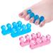 ZaxSota Pedicure Toe Separators,Toe Separators for Nail Polish, Toe Nail Separator, Repeatable Washable Toenail Dividers to Relieve Orthopedic Bunion,2 Pairs Blue and Pink