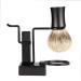 Haude Metal Shaving Stand for Men - Black Barber Shaving Brush Holder & Soap Dish | Premium Bathroom Accessory - Buy Online on GoSupps.com