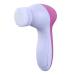 Smooth Skin 5 In 1 Facial Cleansing Brush Long Handle Bath Shower Brush With 5 Brush Heads Natural Easy Storage Daily Supplies Face Scrubber