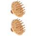 Magiclulu 2st massage comb from beech blood circulation promote full body massage device trigger-point massager wooden ridge hair shampoo electrical scraper combatable scalp comb