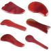 Red Gouache Gua Sha Jade Massager - Type 3 Facial Scraper for Relaxation & Skincare - Buy Online on GoSupps.com