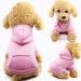 Idepet Dog Hoodie - Cotton Warm Jacket for Small to XXL Dogs Puppies & Chihuahuas - Cute Pink Coat - Buy Online on GoSupps.com
