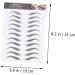 MUSISALY 3 Sheets Waterproof Eyebrow Stickers Waterproof Fake Eyebrows Sticker Eyebrows Transfer Stickers 21x15cm Black 2 - Buy Online on GoSupps.com