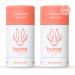 Hume Supernatural Aluminum Free Deodorant for Women & Men - Safe for Sensitive Skin - Probiotic Plant-Based Baking Soda Free Aloe & Cactus Flower Anti Sweat Stain & Odor Wild Coral 2-Pack Wild Coral - 2 pack